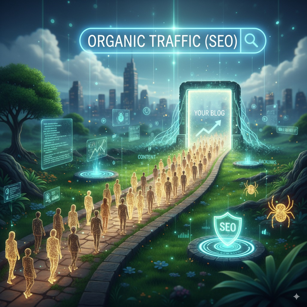 Lupa analisando um ranking de busca do Google, simbolizando a otimização para SEO